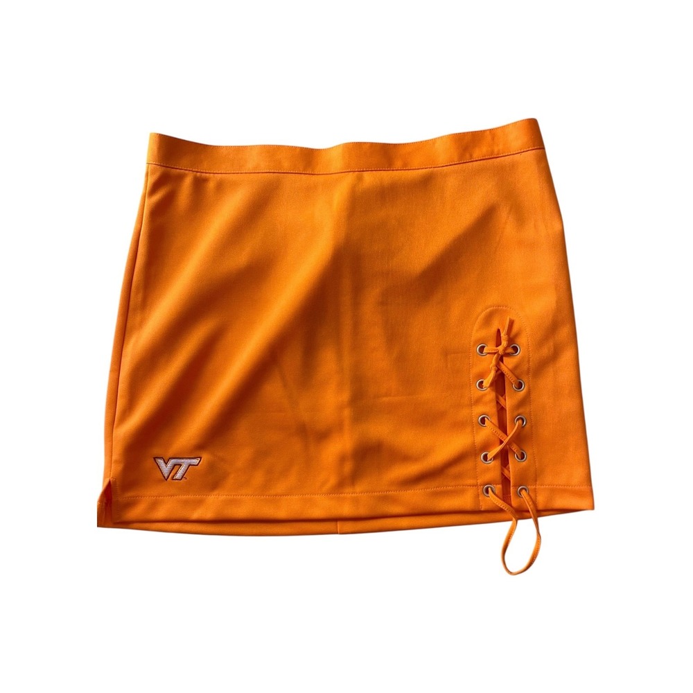 VT Orange Lace Up Mini Skirt VT‎ Cheer Dance Sporty Y2K Size L